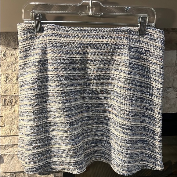 LOFT White and Blue A-line Mini Skirt for Casual Wear size Medium - Picture 10 of 12